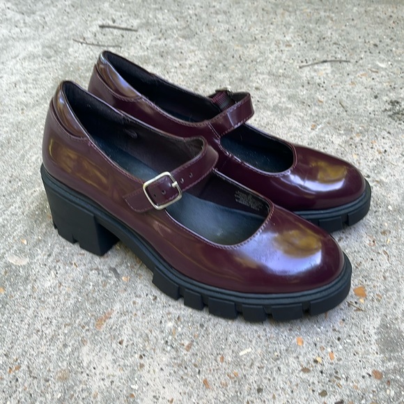 Old Navy “Chunky Mary Jane” Sandal in Oxblood (Plum) Women’s Size 8 - Picture 1 of 12
